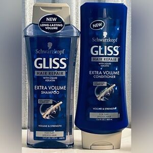 Schwarzkopf Gliss Hair Repair Extra Volume Shampoo and Conditioner